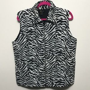 Zebra print vest by Jerry T